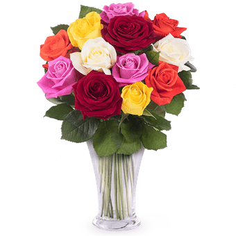 Bouquet Di Rose Colorate Cod 124 Fioraio Roma